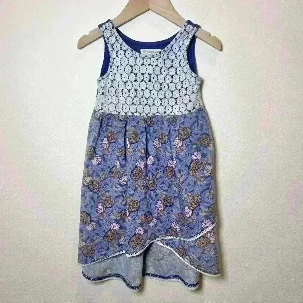 Tucker + Tate Girls Lace and Pineapple Dress Size 4